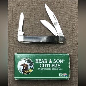 Mac Tools Bear & Son MGC 3 1/4" Stockman 3-Blade Pocketknife USA High Carbon 440